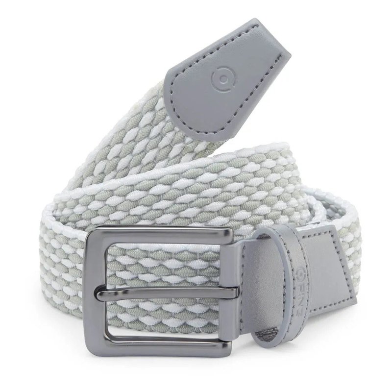 PING Stretch Webbing mens belt, grå/vit