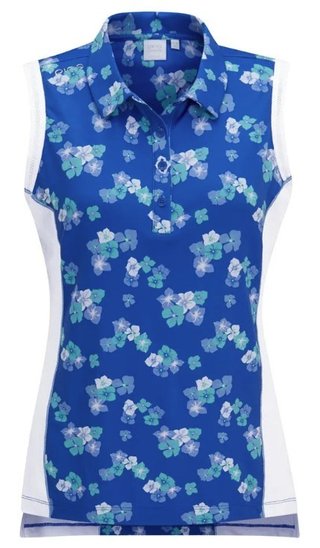 PING Colleen Sleeveless dam polo, viibrant bloom/vit