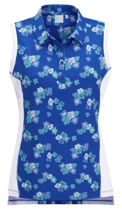 PING Colleen Sleeveless dam polo, viibrant bloom/vit