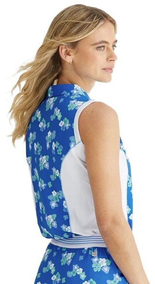 PING Colleen Sleeveless dam polo, viibrant bloom/vit