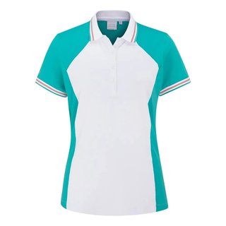PING Ali dam polo kortärm, ljus aqua/vit