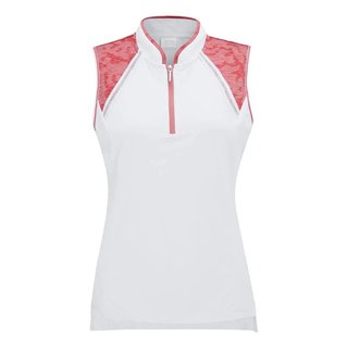 PING Nala Colour Block Sleeveless dampolo, white/sweat pea
