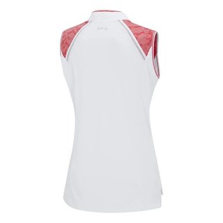 PING Nala Colour Block Sleeveless dampolo, white/sweat pea