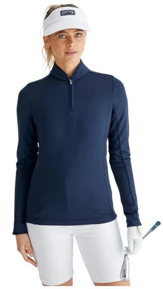 PING Abigale Performance Fleece damtröja, navy