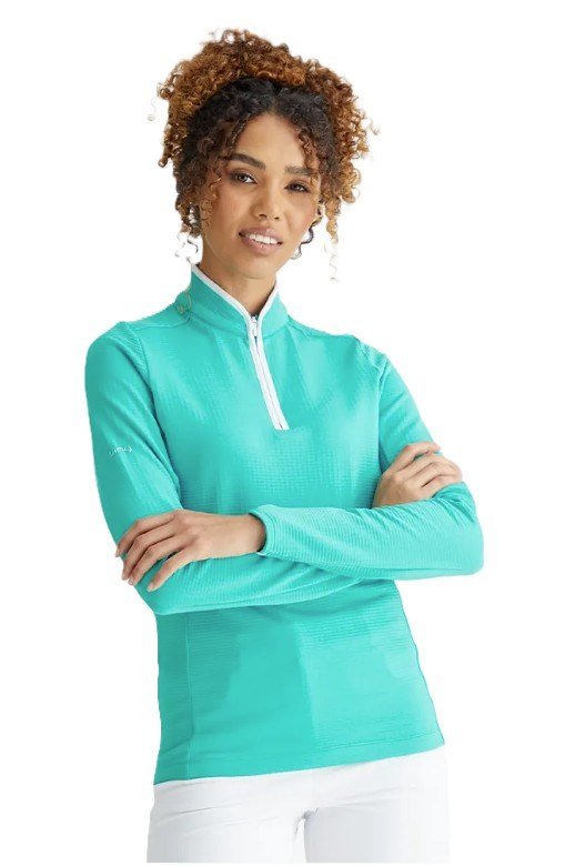 PING Abigale Fleece dam sweatshirt, ljus aqua