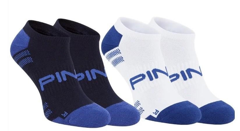 PING No-Show herr strumpor (2 par), navy/vit multi, EU 41-46 (UK 7-11)
