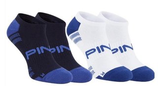 PING No-Show herr strumpor (2 par), navy/vit multi, EU 41-46 (UK 7-11)