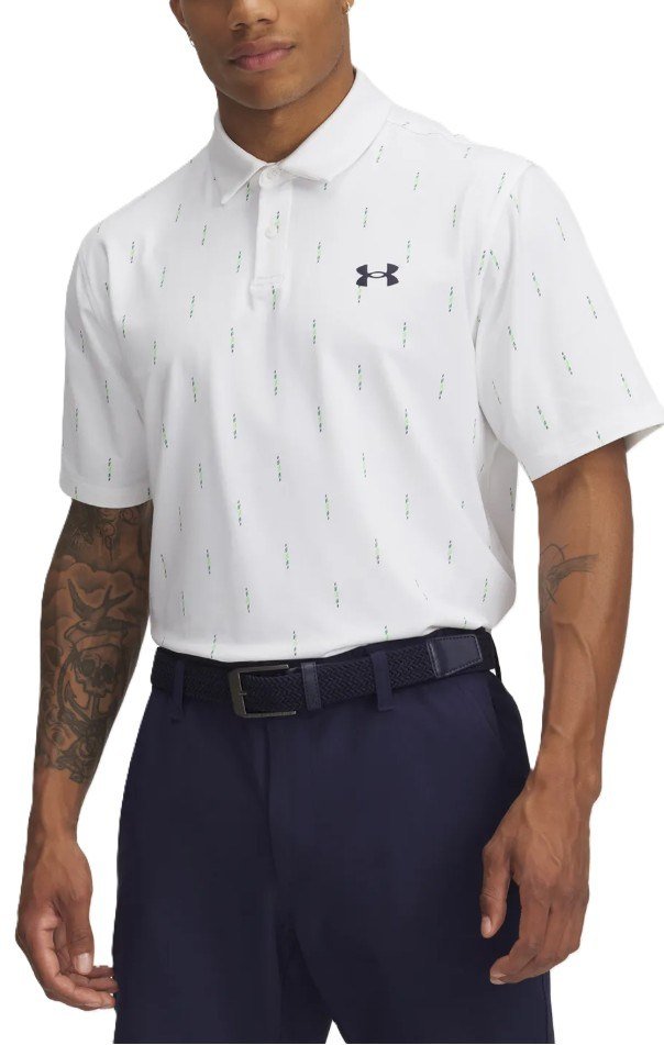 Under Armour T2G Printed herr polo, vit
