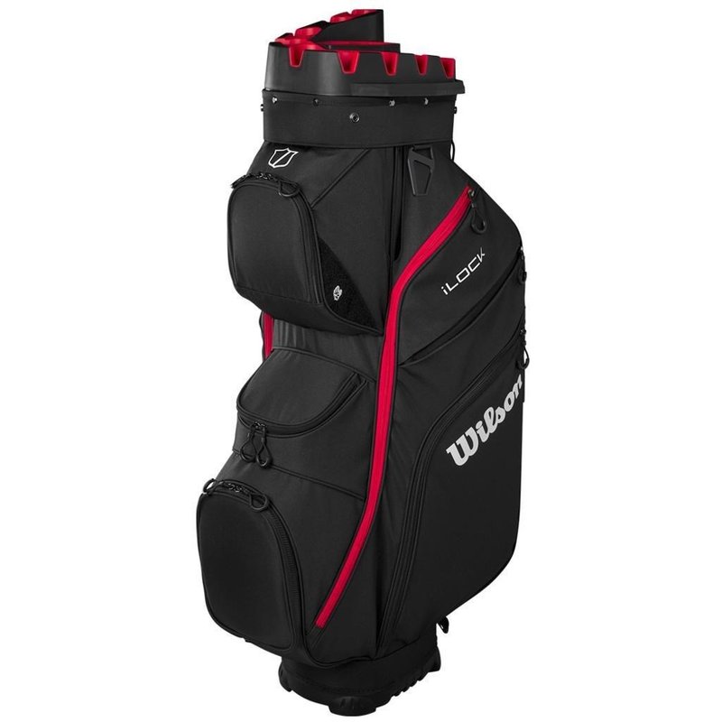 Wilson I Lock cart bag, svart/röd