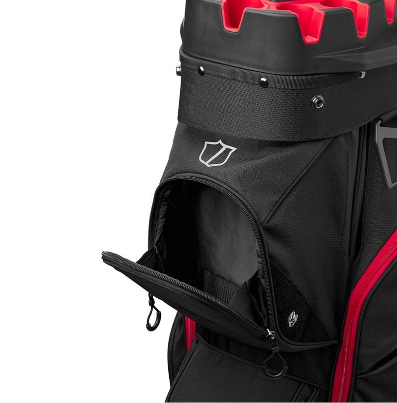Wilson I Lock cart bag, svart/röd