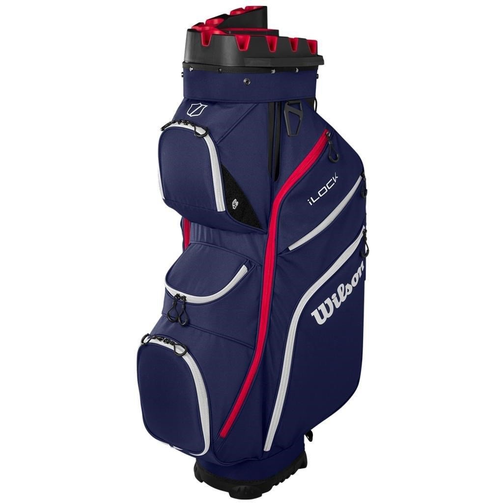 Wilson I Lock cart bag, navy/white/red