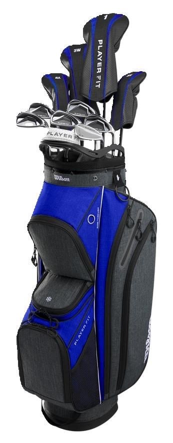 Wilson Player Fit Premium herr golfset, grafit + vagnbag, röd