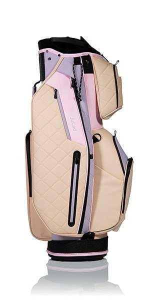 JuCad First Class cart bag, beige/lilac/pink