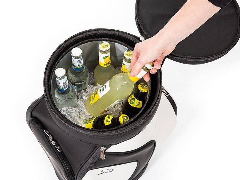 JuCad Jucad stool with cooler, svart/vit
