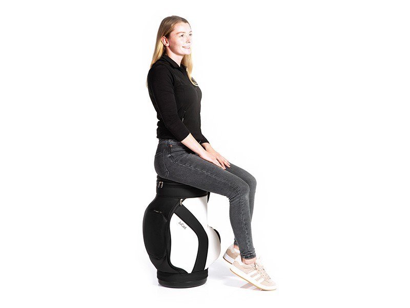 JuCad Jucad stool with cooler, svart/vit
