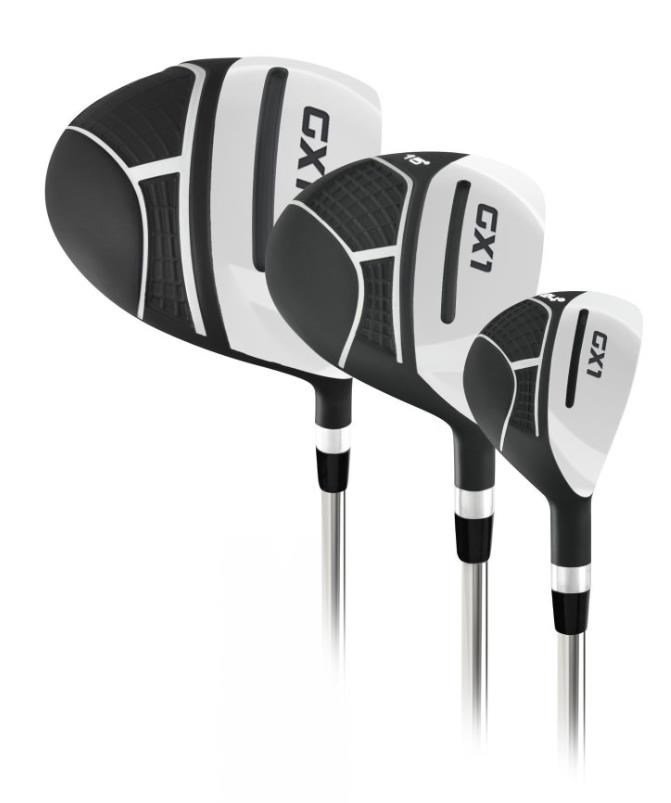 Masters GX1 Gts herr golfset, grafit, + stand bag, svart/grå/vit
