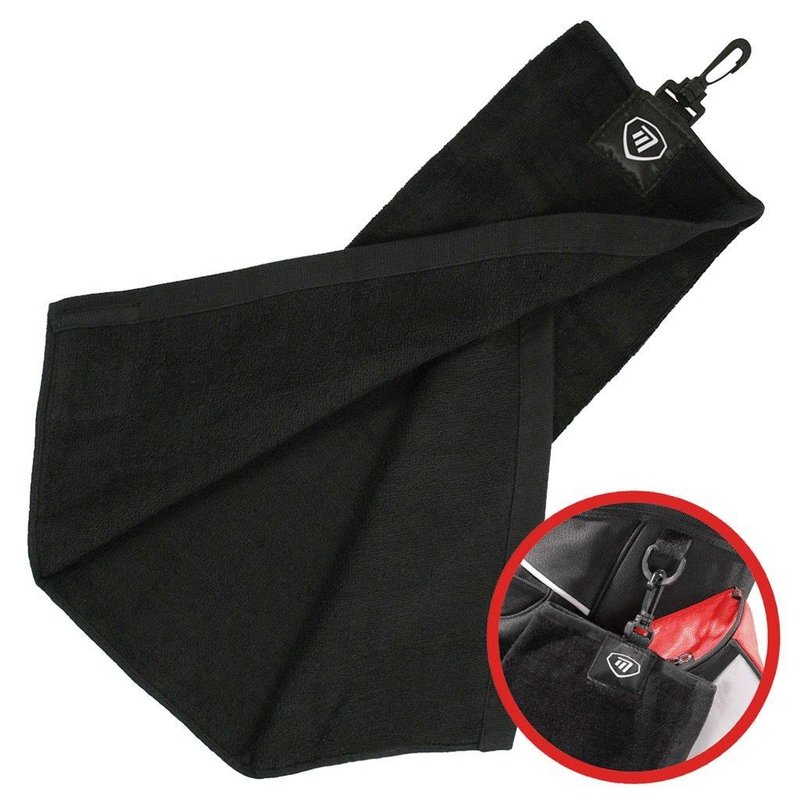 Masters Golf Masters Tri-Fold golfhandduk, svart