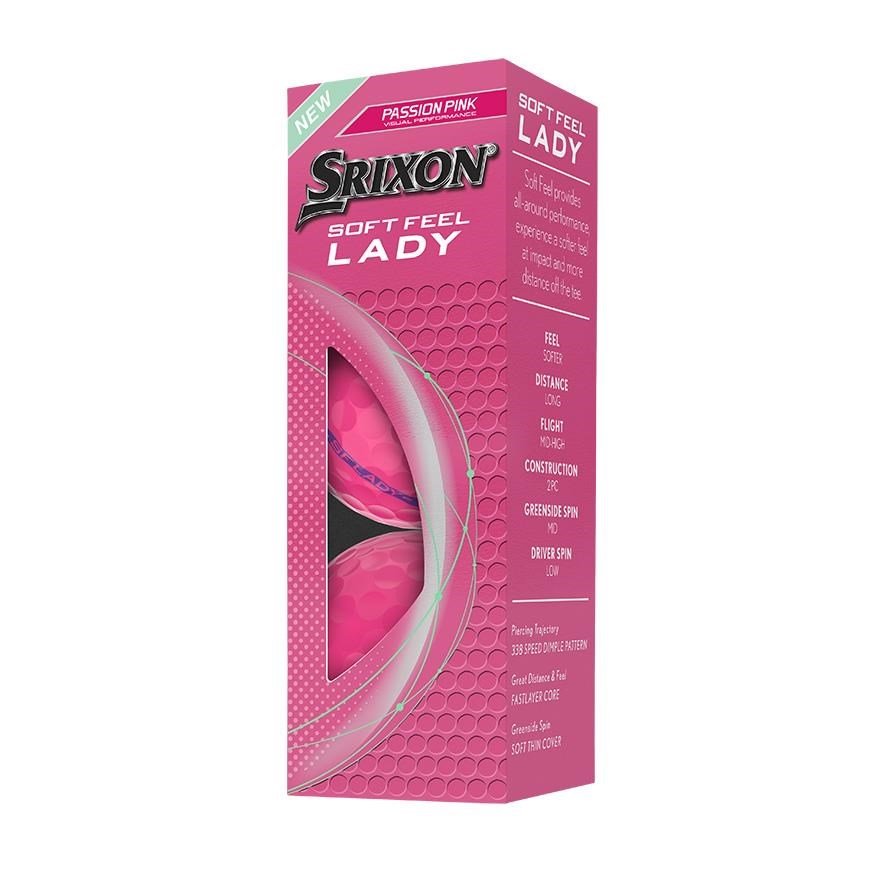 Srixon Soft Feel Lady dam golfbollar, rosa