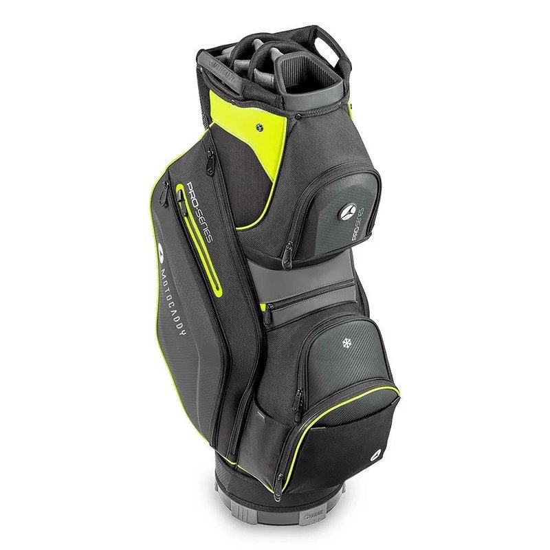 Motocaddy Pro-Series cart bag, black/lime