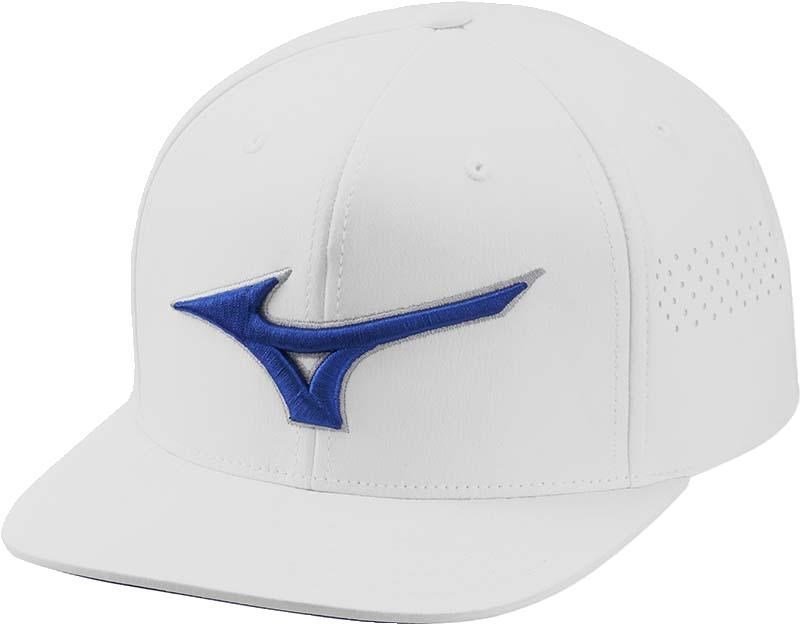 Mizuno Tour Flat Snapback herr golfkeps, vit