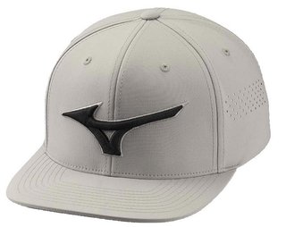Mizuno Tour Flat Snapback herr golfkeps, grå