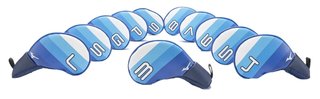 Mizuno Tour Iron Headcovers 2025, vit/blå