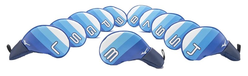 Mizuno Tour Iron Headcovers 2025, vit/blå