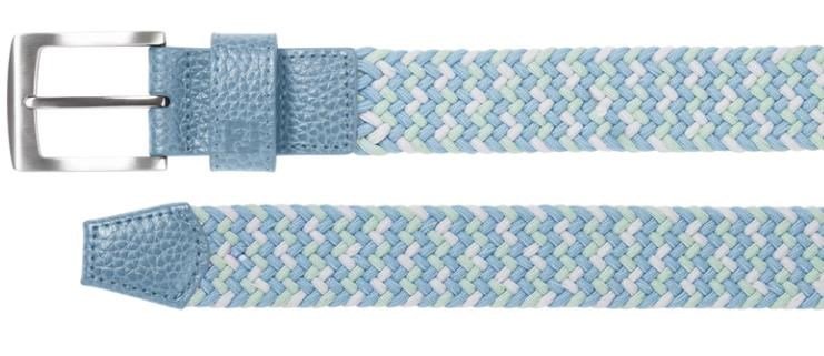 FootJoy Braided unisex bälte, blå/vit/pistachio