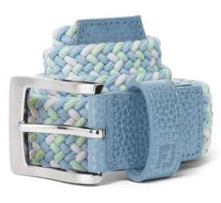 FootJoy Braided unisex bälte, blå/vit/pistachio