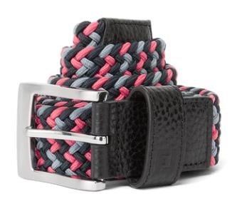 FootJoy Braided unisex bälte, svart/flint/hibiscus