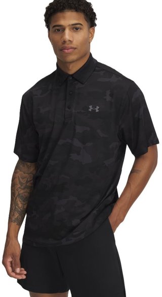 Under Armour Playoff 3.0 Printed herr polo, svart