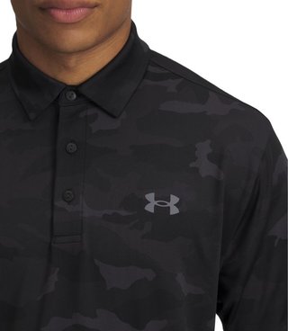 Under Armour Playoff 3.0 Printed herr polo, svart