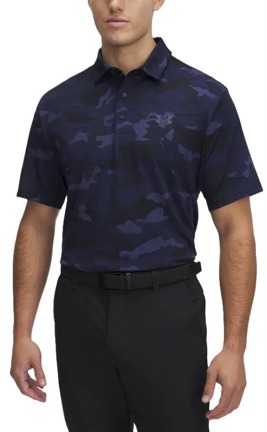 Under Armour Playoff 3.0 Printed herr polo, midnight navy/downpour grey