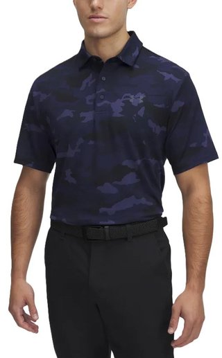 Under Armour Playoff 3.0 Printed herr polo, midnight navy/downpour grey