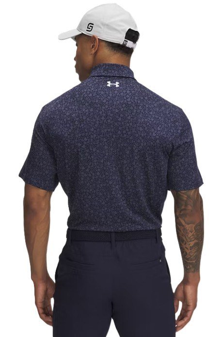 Under Armour Playoff 3.0 Printed herr polo, midnight navy/downpour grey