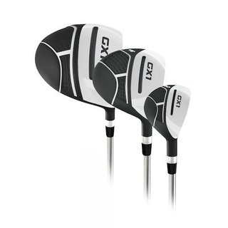 Masters GX1 Gts herr golf set, stål, + stand bag, svart/grå/vit