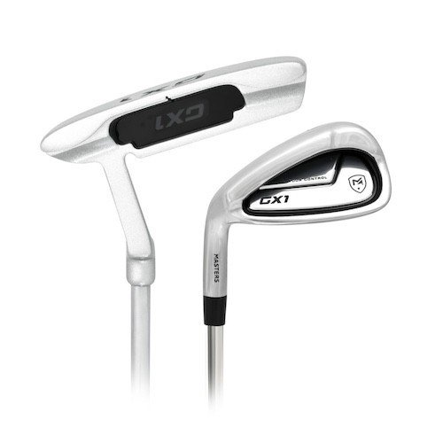 Masters GX1 Gts herr golf set, stål, MLH + stand bag, svart/grå/vit