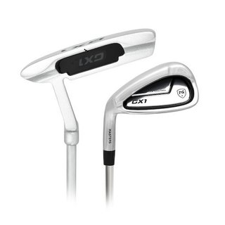 Masters GX1 Gts herr golf set, stål, MLH + stand bag, svart/grå/vit