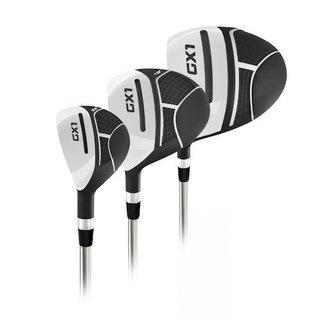 Masters GX1 Gts herr golf set, stål, MLH + stand bag, svart/grå/vit