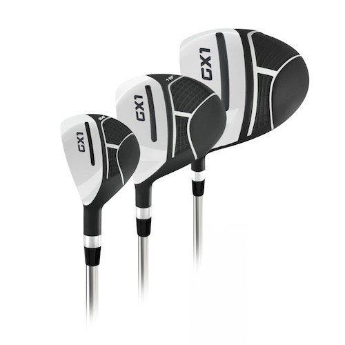 Masters GX1 Gts herr golf set, stål, MLH + stand bag, svart/grå/vit