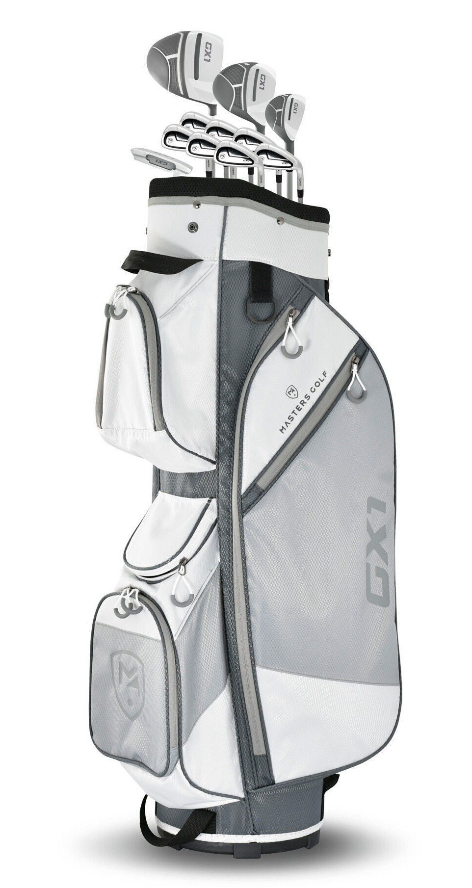 Masters GX1 dam golfset, grafit + cart bag