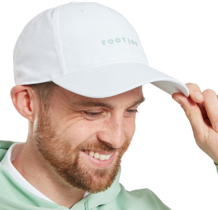 FootJoy Fashion golf cap, herr kšiltovka, vit/pistachio
