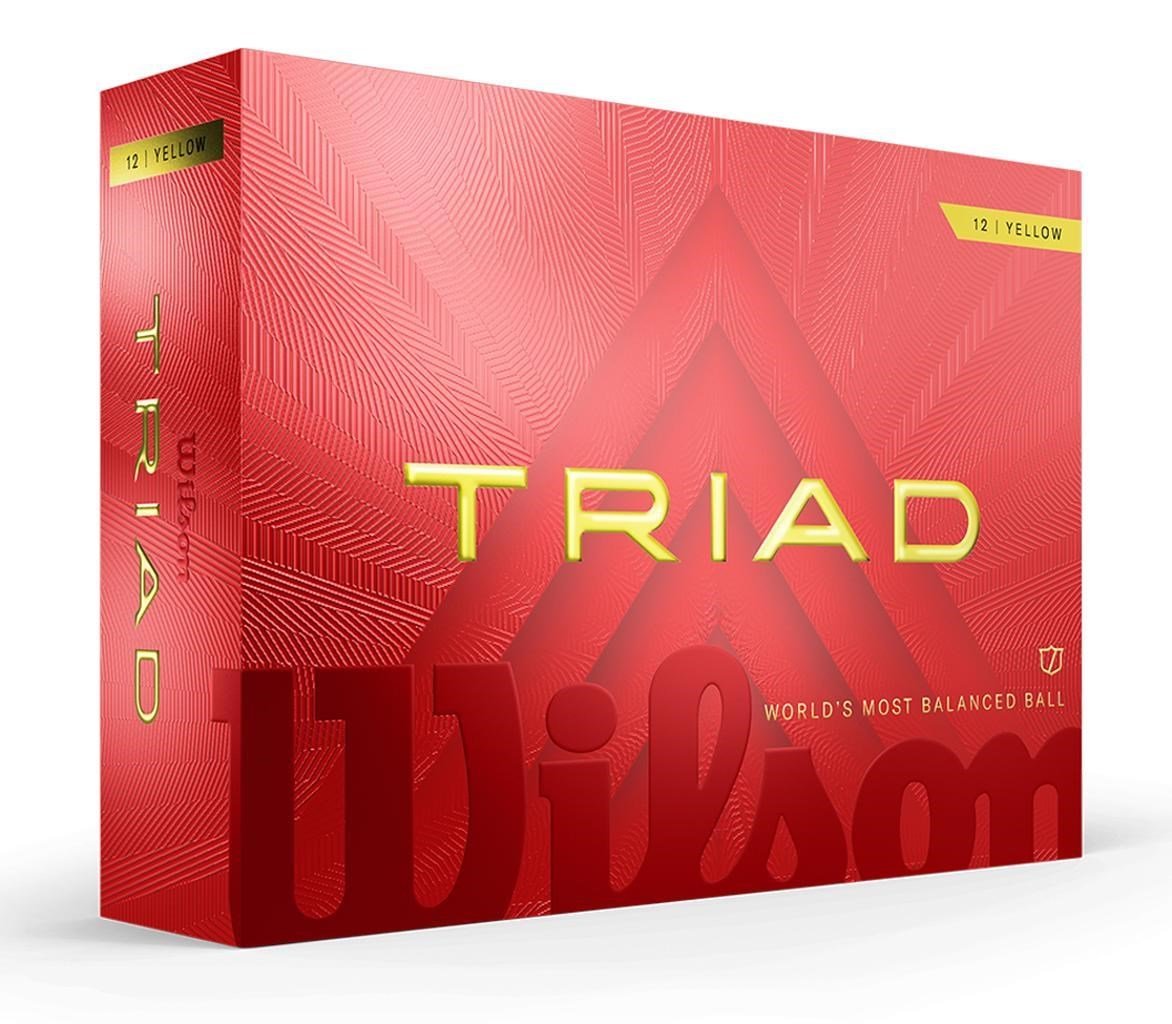 Wilson Triad golfbollar 2025 (12 bollar), gula