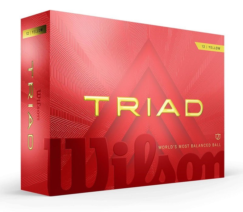 Wilson Triad golfbollar 2025 (12 bollar), gula