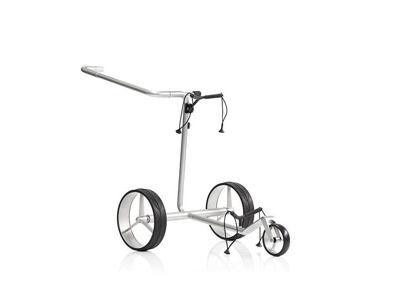 JuStar Carbon Light SET (incl. umbrella, scorecard holder, carry bag, el. parking brake) + REMOTE CONTROL elektrisk vagn, titanium