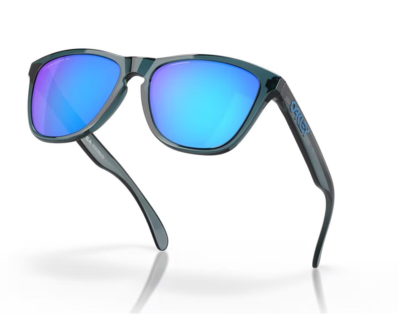 Oakley Frogskins solglasögon, Prizm Sapphire Polarized Lenses/Crystal Black