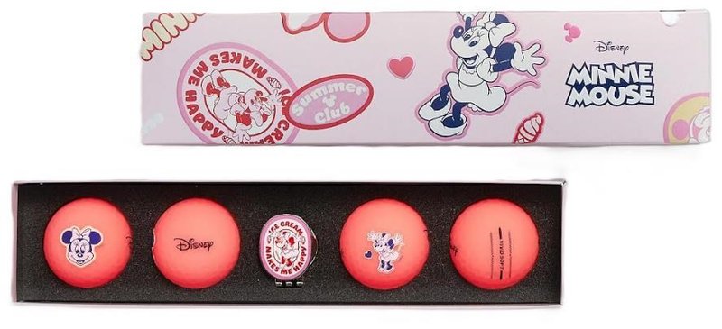 Volvik VIVID Lite DISNEY MINNIE golfbollar, rosa