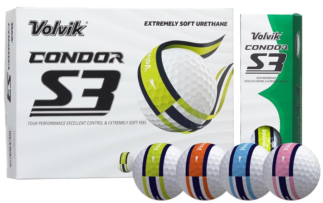 Volvik CONDOR S3 golfbollar, multi