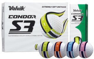 Volvik CONDOR S3 golfbollar, multi
