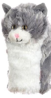 Daphne's Headcovers Daphne's Driver Headcover Grey And White Cat driver
